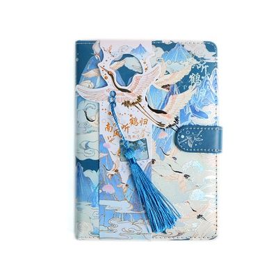 Retro Chinese style PU leather Notebook Diary Planner Vintage flying crane Magnetic buckle Note book Stationery School Supplies