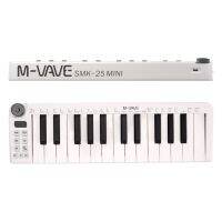 M-Vave คีย์บอร์ดควบคุม MIDI 25ปุ่มแบบชาร์จคีย์บอร์ด MIDI K-25ได้แบบพกพาขนาดเล็กตัวควบคุมมิดิแป้นพิมพ์ยูเอสบี