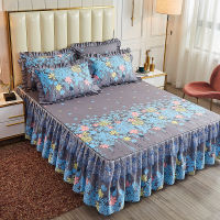 Home Lace Bed Skirt Three Pieces Set for Queen King Size Elastic Fitted Sheet New Korean Anti Slip Bedspread on The Bed Linens