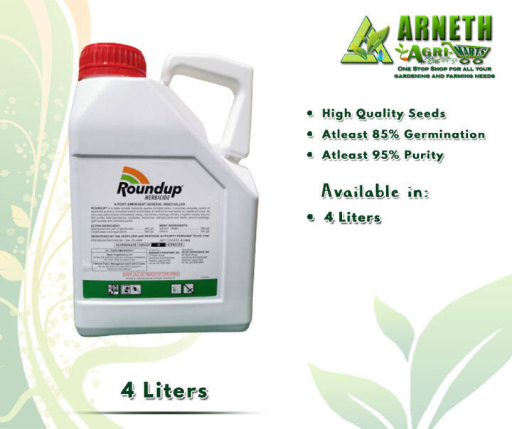 ROUND UP HERBICIDE / GLYPHOSATE HERBICIDES Pamatay Damo 1 GALLON (4 ...