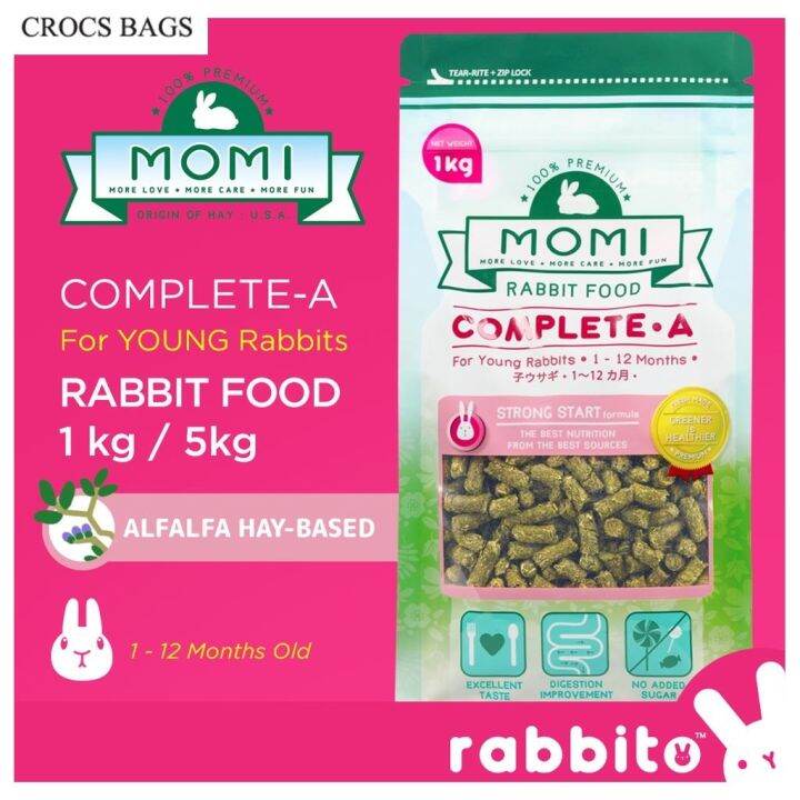 PETS FOOD MOMI CompleteA Young Rabbit Food 1KG/5KG Healthy Alfalfa