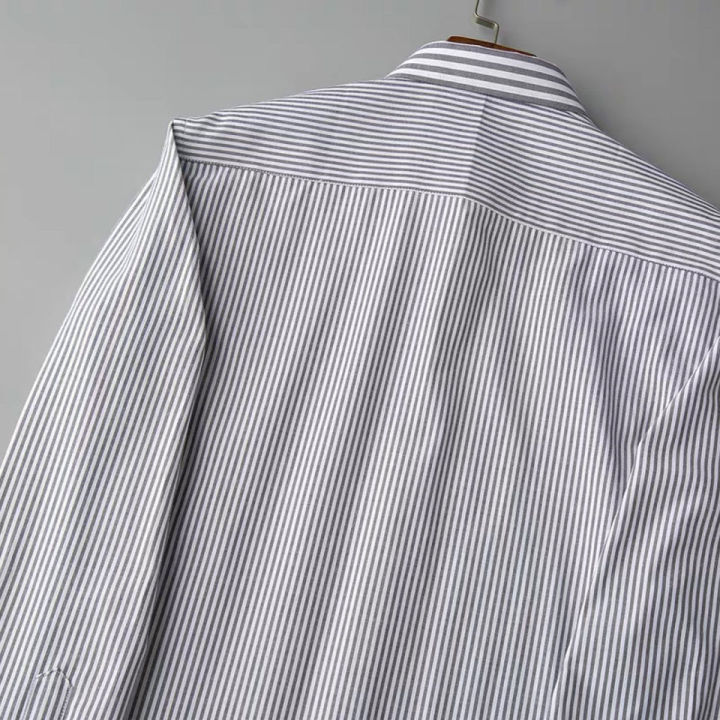 เสื้อเชิ้ตมีลายชุดเดรสทางการลำลองสำหรับธุรกิจสุดหล่อเสื้อเชิ้ตมีลายสำหรับผู้ชาย