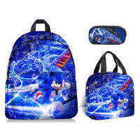 3ชิ้นชุด Mochila Sonic2กระเป๋านักเรียนกระเป๋าเป้สะพายหลังกระเป๋าสะพายกระเป๋า Messenger กระเป๋าดินสอกระเป๋าถือความจุขนาดใหญ่ซิป R Ucksack