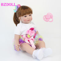 BZDOLL 60cm Reborn Toddler Doll 24inch Like Real Vinyl Princess Babies Dolls Girls Bonecas Birthday Gift Play House Toys