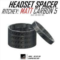 แหวนรองคอคาร์บอน RITCHEY : MATT CARBON 5mm. HEADSET SPACER SET 1-1/8" สีดำด้าน