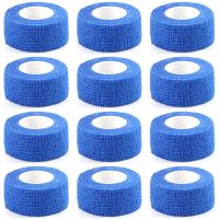 12 Rolls Self Adhesive Bandages Vet Wrap Athletic Cohesive Bandage for Sports Injury Strain Knee Wrist Ankle Sprains