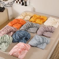 Solid Color Twill 70 Cotton Single Couple Fitted Sheet Twin Full Queen King Size Elastic Bed Sheet Mattress Cover