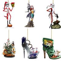 Nightmare Before Christmas 2D Jack and Christmas Tree Decoration Home Office Hanging Pendant Decor Crafts Gifts for Kids Women competent