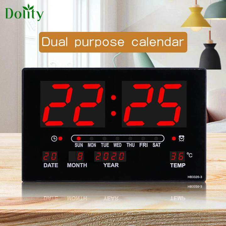 Dolity Large Digital Wall Clock Desktop Calendar W Temperature Gym   E099eee95ab91099a53df8f905f9c27b  720x720q80 