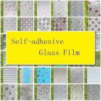 45x200cm Opaque Privacy Glass Film Balcony Kitchen Self-adhesive Film Sunscreen Bathroom With Glue Sticker Frosted Window Film