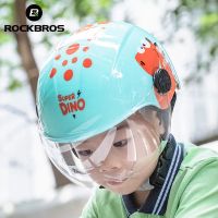 ROCKBROS เด็กหมวกกันน็อคเด็กชายและเด็กหญิง MTB หมวกกันน็อคจักรยานถนนรถจักรยานยนต์จักรยานไฟฟ้าหมวกกันน็อคครึ่งเด็ก
