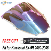 ElvenตาสำหรับคาวาซากิZX9R 2000 2001 2002 2003 2004 2005 อุปกรณ์มอเตอร์ไซค์ฟองคู่กระจกหน้ากระจกF Airing ZX 9R 00 01 02 03 04 05 ลมVisorสปอยเลอร์D Eflector