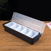 Seasoning Box with Lid Bar Condiment Holder Fruit Case Dispenser Milk Tea Shop Accessory