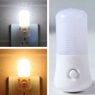 【akula store】US Plug 3W Bedside Night Light Wall Socket Light Kids Room Home Decoration Baby Bedroom LED Switch Light Night Light