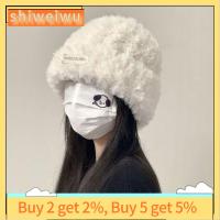 SHIWEIWU2558285 ฤดูหนาวที่อบอุ่น หมวกตุ๊กตาผ้า สีทึบทึบ หนาขึ้น หมวกบีนนี่ ลำลองแบบสบายๆ หมวก skullcap ผู้หญิงผู้หญิงผู้หญิง