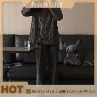 hanshi [2023 new HOT FASHION] lazlook เซตชุดนอนแขนยาวสำหรับผู้หญิงชุดนอนเนื้อนุ่มลายทางเก๋ไก๋สำหรับใส่ทุกวัน