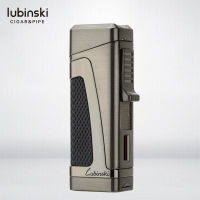 [In stock] ฐานไฟแช็กโลหะผสมสังกะสีพร้อมที่เปิดรู LUBINSKI ไฟแช็กซิการ์กันลม