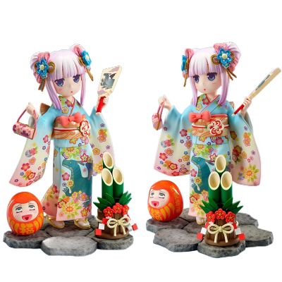 oeqqqo Anime Miss Kobayashi 39;s Dragon Maid KannaKamui Figure 17cm PVC Cute Standing Kimono Model Kid Toys Doll Collect Ornaments Gift
