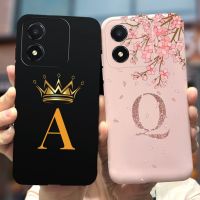 ฝาครอบตัวอักษรมงกุฎน่ารักสำหรับ Honor X5เคสโทรศัพท์เคสมือถือซิลิโคนนิ่มสำหรับ Honor X5เคส HonorX5 6.5