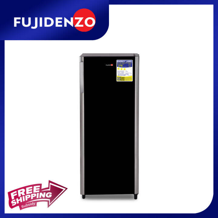 Fujidenzo 6.8 cu. ft. Single Door Refrigerator RSD68P GDBT (Black Glass