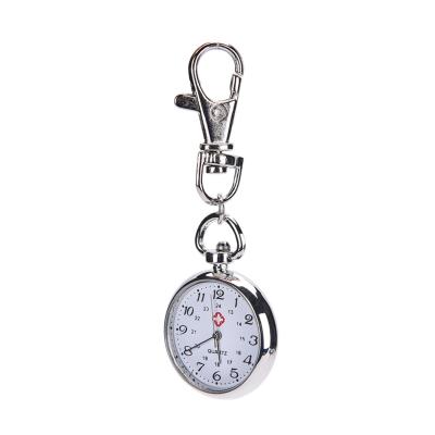 นาฬิกาพกแสตนเลสเหล็กแร่ควอทซกุญแจน่ารักของขวัญพวงกุญแจ