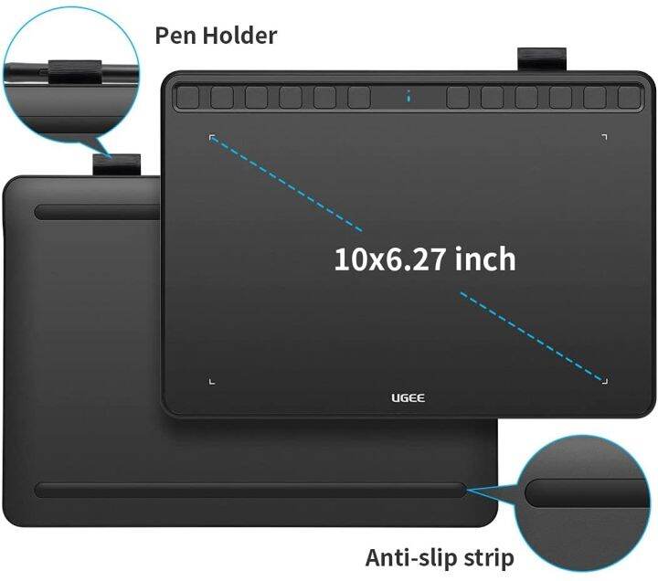 yf-ugee-s1060-graphics-digital-drawing-tablet-with-passive-stylus-8192-levels-pressure-12-express-keys-for-online-teaching