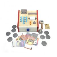 Wooden Simulation Market Cash Register Money Banking Pretend Box Money &amp; Banking Toys Money Storage Boxes Xmas Christmas Gifts