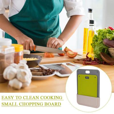 Space Saving Chopping Board Set With Storage Case Cutting Side Easy To Tool Double Board Use Clean Kitchen Z0J7
