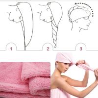 hot【DT】 Hair Drying Hat Makeup Ponytail Holder Absorbent Microfiber Cap C66