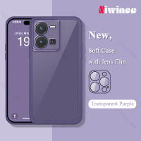 NIWINEE เคสโทรศัพท์โปร่งใสป้องกันกล้องสำหรับ VIVO Y35 4G ฝาหลังแบบใสนุ่มเคสกันกระแทกมือถือ