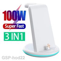 ลดราคา❇211 ○ 100W 3 1เครื่องชาร์จขาตั้งสำหรับ iPhone 14 13 11X8 7 6 5สถานีแท่นชาร์จ Airpods