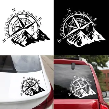 3D Car Sticker Compass Rose Navigate Mountain 4x4 Offroad Vinyl Sticker  Decal Car Decal 