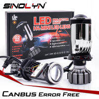 Sinolyn Mini H4 Bi-เลนส์Led Canbusข้อผิดพลาดฟรีโปรเจคเตอร์LEDไฟหน้าปรับEMCถอดรหัสเลนส์1.5 60W 5000Kหลอดไฟไฟอุปกรณ์เสริมRHD