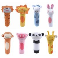 Newborn Baby Rattle Stick Animal Hand Rattle Toy Kid Cartoon Plush Toy Toddler Toy