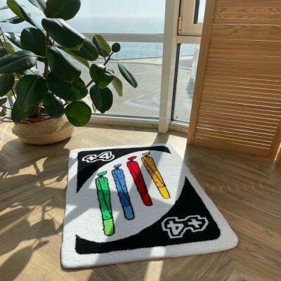 【YF】◄№✉  Ins Hub Rugs Room Spoof Fluffy Rectangular for Car Door Carpets