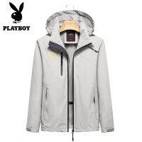 Playboy เสื้อแจ็คเก็ตบางเล่นกีฬา,เสื้อลำลองสำหรับผู้ชายและผู้หญิงเสื้อคู่รักฤดูใบไม้ผลิและฤดูใบไม้ร่วง