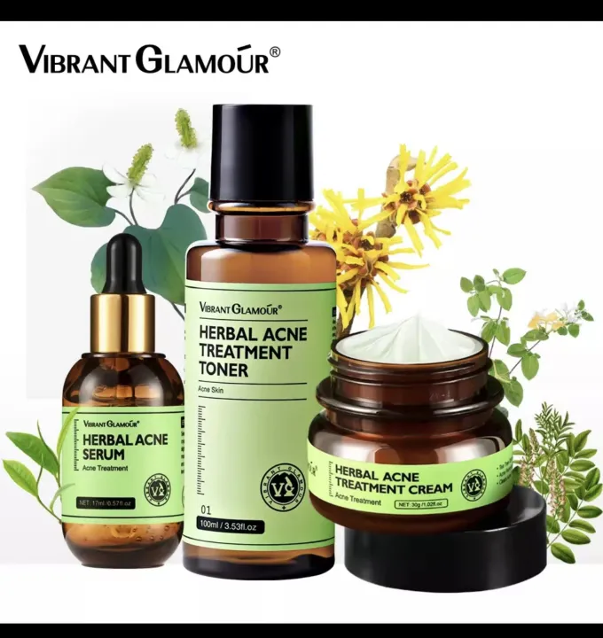 VIBRANT GLAMOUR Herbal Acne Treatment Series Facial Deep Gentle