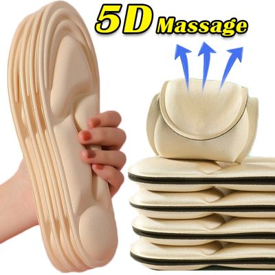 ‘；【。- 5D Massage Memory Sponge Soft Sports Insoles Men Women Sports Shoes Pad Running Insole Arch Support Insole Sole Shoe Accessories