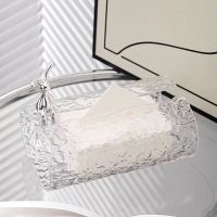 Modern Acrylic Tissue Water ripple home storage decoration Light luxury creative napkin paper advanced sense