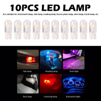 【 Cw】10ชิ้นรถยนต์ LED T10หลอดไฟ LED สำหรับไฟตกแต่งภายในรถยนต์แผนที่โดมประตูลำต้นตราสารโคมไฟ12โวลต์