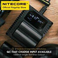 NITECORE ที่ชาร์จกล้องอัจฉริยะ FX3ช่องคู่ USB ชนิด C LCD QC ชาร์จเร็ว1500มิลลิแอมป์ต่อชั่วโมงสำหรับ XT4 GFX100S แบตเตอรี่ NP-W235กลางแจ้งโดยเฉพาะ