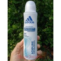 (ผลิตในยุโรป)ADIDAS 48HRS DEODORANT ADIPURE PURE PERFORMANCE 150 ml. อาดิดาส เอดิเพียว สเปรย์ระงับกลิ่นกาย 48 ชม.