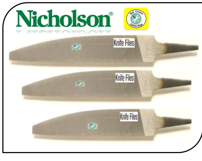 NICHOLSON KNIFE FILES "Smooth/Bastard/2nd Cut File" (4", 6", 8", 10