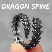 (Rings) แหวนสแตนเลสสตีลผู้ชายกระดูกมังกร Eivil Spine Punk ทันสมัยสำหรับผู้หญิง Biker เครื่องประดับแฟชั่นฮาโลวีนของขวัญสุดสร้างสรรค์แหวนขายส่ง