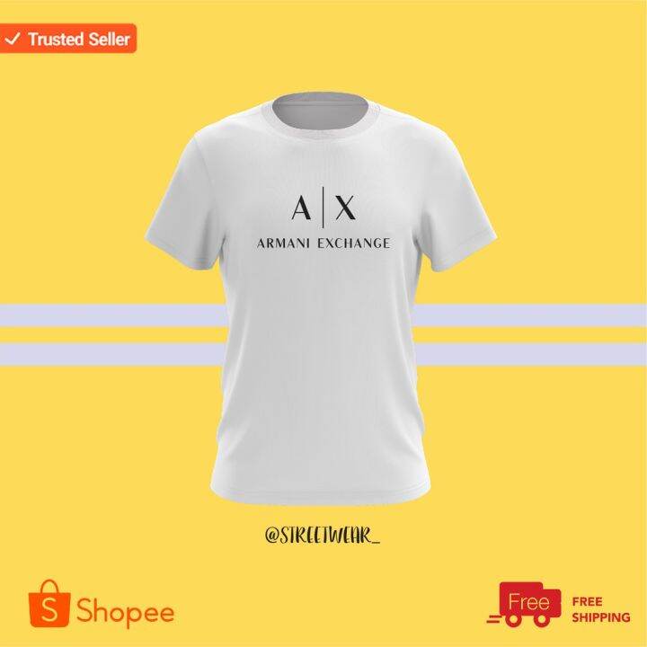 Axe ARMANI EXCHANGE Áo Thun/Áo Thun UNISEX 100% COTTON 