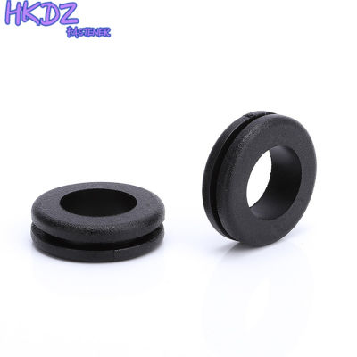 【2023】Grommets Blakc Rubber Wiring Grommets Ring Cable Double-sided coil O-ring Seal ring 3mm4mm5mm6mm7mm8mm10mm 50 pcs
