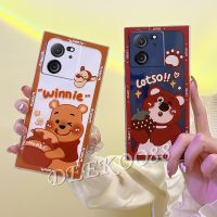 Softcase สำหรับ Xiaomi Mi 13T 13 Pro Lite 4G Mi13T Xiaomi13T 2023ใหม่การ์ตูนสีแดงน่ารักน่ารักสตรอเบอร์รี่หมีเคสสมาร์ทโฟนฝาครอบด้านหลังเพื่อการป้องกัน TPU เคสโทรศัพท์