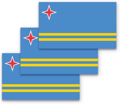 Aruba flag States Stickers Suitable for Car Motos doors and windows Computer Sticker Trolley Case Wall Bumper Electrical Connectors