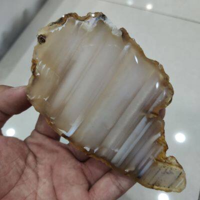 Geode หินโมราหั่นธรรมชาติขนาดใหญ่1ชิ้น130กรัมคริสตัลมันเงาควอตซ์