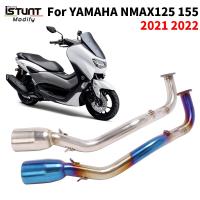 ยามาฮ่า NMAX 125 155 NMAX155 NMAX125 2021 2022ท่อไอเสียรถจักรยานยนต์หลบหนีดัดแปลงท่อลิงค์ด้านหน้าพร้อมเซ็นเซอร์ H2O